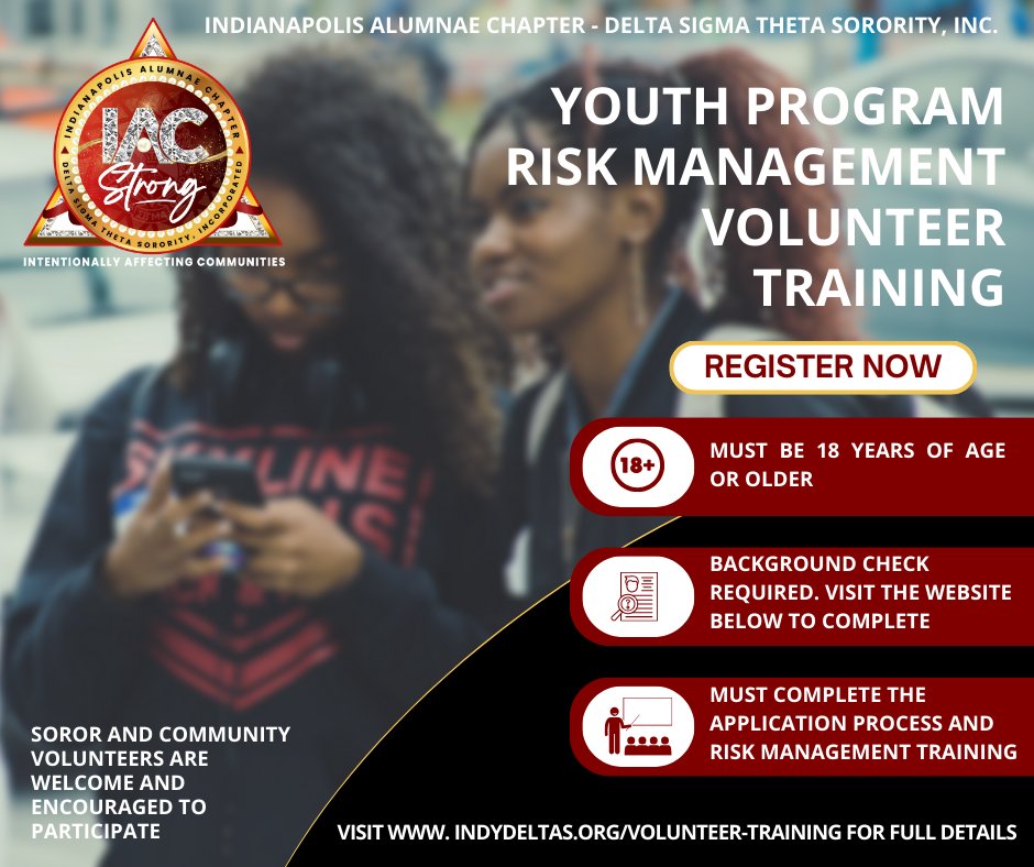 ***REMINDER***
It’s time to get Certified and Trained! Training dates will be 10/15 at 4:00 p.m. and 10/24 at 7:30 p.m. hosted via Zoom.
Visit indydeltas.org/volunteer-trai… for full details.