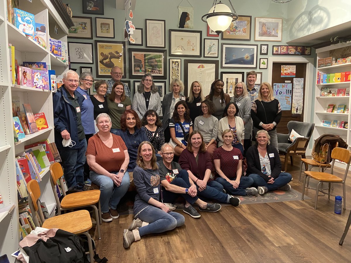 CSOhioSCBWI's tweet photo. Our Columbus-area members had a wonderful time on our field trip to @covertocover_oh in Upper Arlington. (There were so many of us, we practically filled the entire store!) A huge thank you to Bryan for sharing your time and expertise with us! Indie bookstores are the best!😁📚 https://t.co/FM15tPjDEw