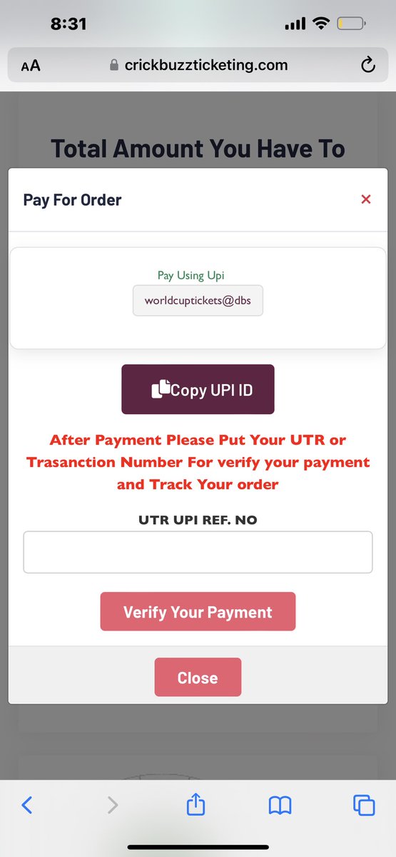 sbhattikar's tweet photo. Hello @cricbuzz is this official ticket booking?
https://t.co/2zxQudtpkE

@BCCI @bookmyshow @ICC @cricketworldcup @MumbaiPolice https://t.co/scHg63FuNe