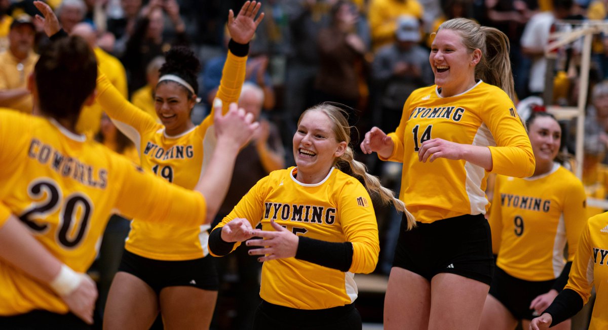WYO_Volleyball's tweet photo. Cowgirls Hold Off CSU in Four to Win a Thriller.

📰 | https://t.co/wepGxMsWAC

#OneWyoming #GoWyo https://t.co/RZdvBxmT9n