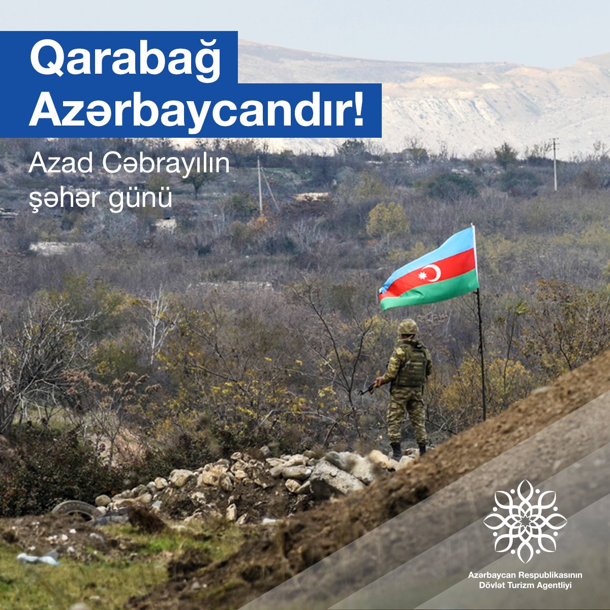 AzerbaijanSTA's tweet photo. Qarabağ Azərbaycandır!

#Cəbrayıl #Jabrail #MüzəffərAliBaşKomandan
#QarabağAzərbaycandır #KarabakhisAzerbaijan  #KarabağAzerbaycandır https://t.co/lskke84KgU