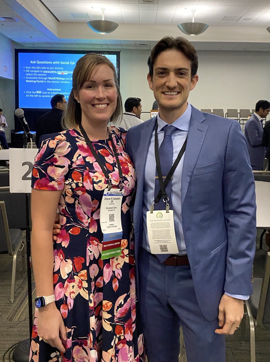 John Suh (@drjohnsuh) on Twitter photo Wonderful to see <a href="/ZacharyMayoMD/">Zachary Mayo</a>, PGY5 #radonc resident <a href="/CleClinicMD/">Cleveland Clinic MD</a>, and <a href="/ShaunaRadOnc/">Shauna Campbell, DO</a>, former resident and current staff, at the sarcoma session! They demonstrate the value of mentorship and friendship! #ASTRO23 #CleClinicCancer Wonderful to see <a href="/ZacharyMayoMD/">Zachary Mayo</a>, PGY5 #radonc resident <a href="/CleClinicMD/">Cleveland Clinic MD</a>, and <a href="/ShaunaRadOnc/">Shauna Campbell, DO</a>, former resident and current staff, at the sarcoma session! They demonstrate the value of mentorship and friendship! #ASTRO23 #CleClinicCancer