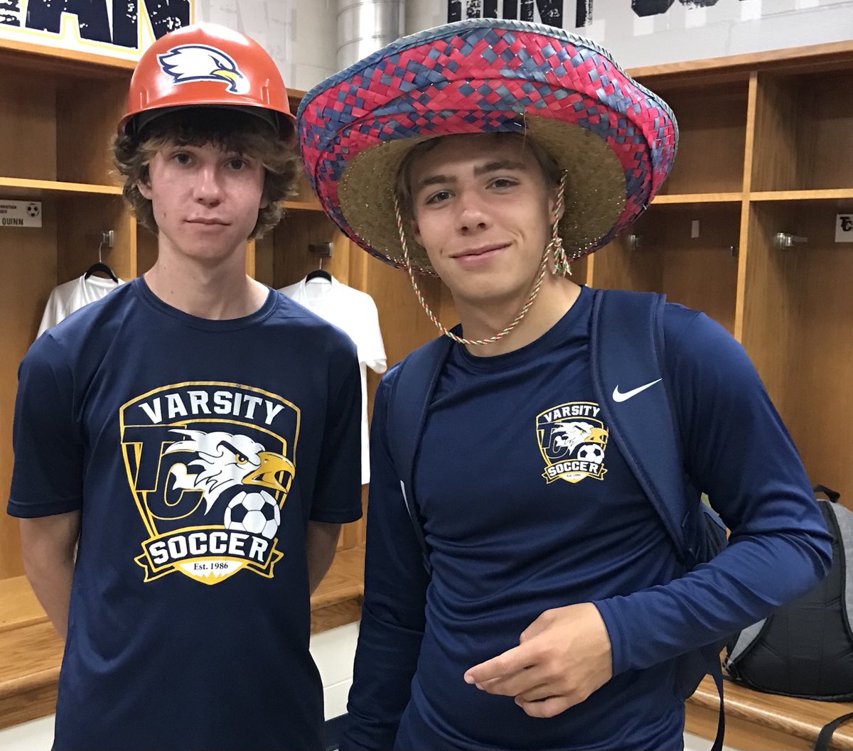 Congratulations Senior Mark Semro “Hat Player” Player &amp; Sophomore Brock Grote “Big Sombrero” Player.  Keep it up boys!  ⁦<a href="/eagles_tc/">Toledo Christian Eagles Athletics</a>⁩ ⁦<a href="/toledoeagles/">Toledo Christian</a>⁩