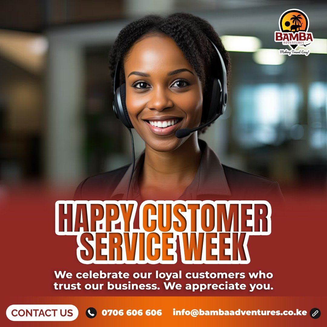 adventuresbamba's tweet image. Happy Customer Service Week 
#bambaadventures 
#CustomerServiceWeek 
#Tembea #travelphotography 
#tourism
@ToskKenya