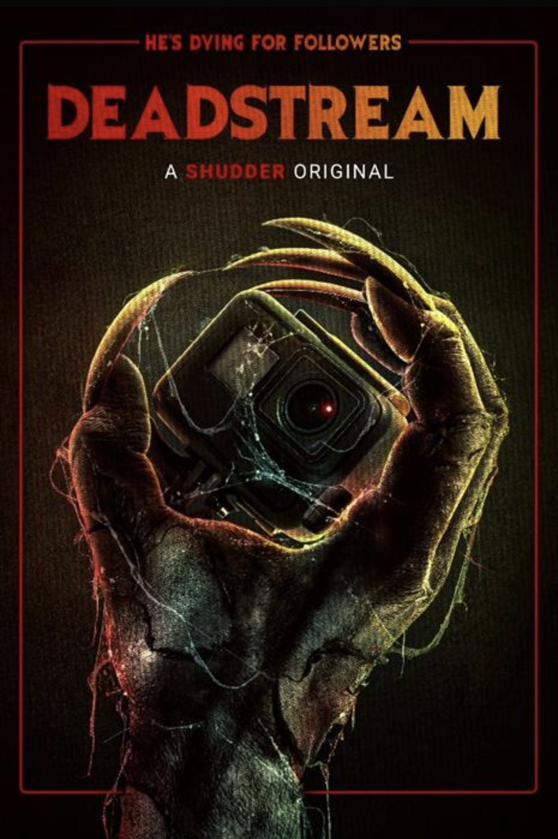 KHowDare's tweet photo. Day 3: Deadstream (2022). Haunted livestream? Fun! Had some decent scares, the practical effects were quite good. The main actor did amazing, which means he was infuriating. Some plot holes and unresolved concepts. Grandma was the best. 🎃🎃🎃.5 https://t.co/py8OEWrUgC