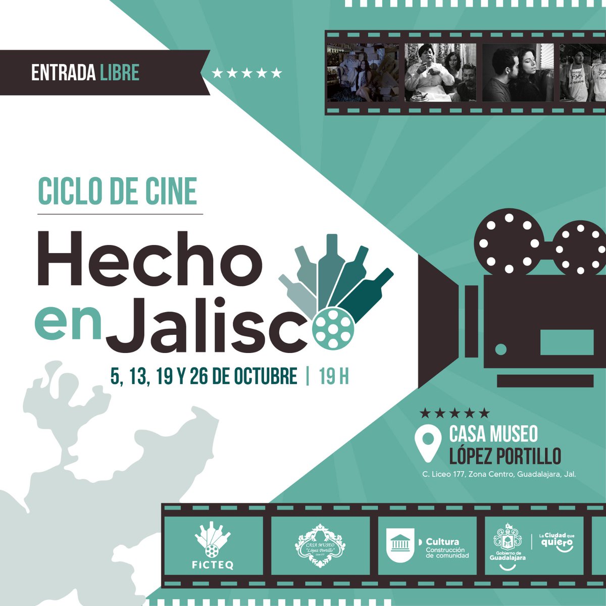 Sueña que vives, porque es hermoso el sueño de la vida...
Revive este sueño y las emociones de sus personajes.
#ElSueñodelCaimán 5, 13, 19 y 26 de octubre 19:00 hrs. Casa Museo López Portillo.
Liceo 177, Centro, Guadalajara.
#Cine #CineMexicano #HechoEnJalisco <a href="/DDisfrutarFilms/">dejarme disfrutar films</a>