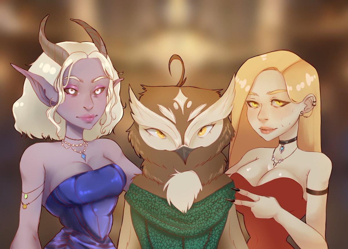 GloooMycin's tweet photo. Commission for my partner for their DND game lol 🫢 the girls be girling https://t.co/Ab7d1zIcKT