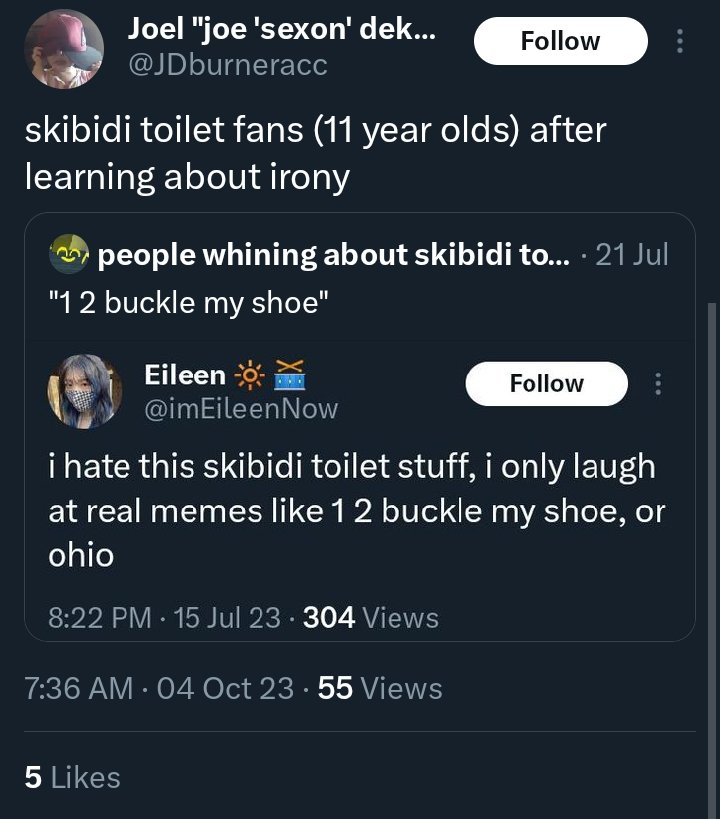 people whining about skibidi toilet tweet media