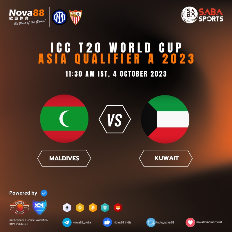 🏏🔥 The ICC T20 World Cup Asia Qualifier A heats up as Maldives takes on Kuwait, while Saudi Arabia battles Qatar! 🤩💥 Who will move one step closer to T20 World Cup glory? 🏆🌟

#Nova88 #T20WorldCupQualifier