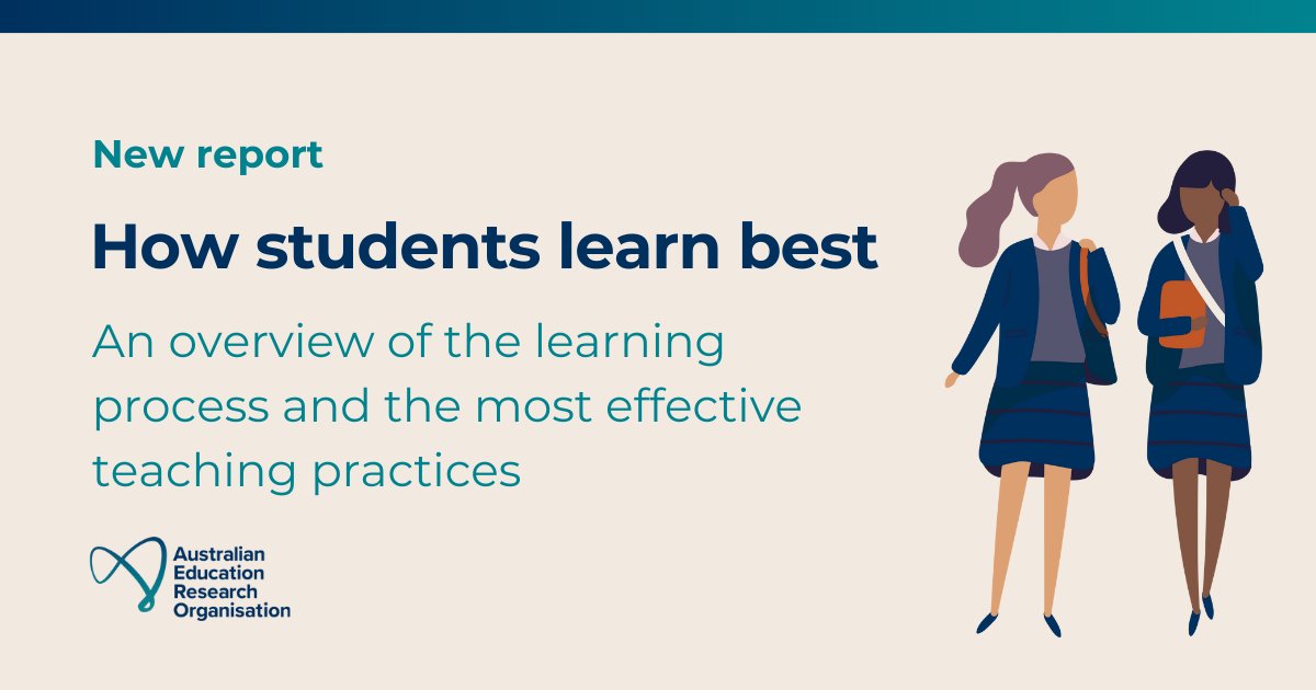 EdResearchAU's tweet photo. View our new research report on student learning processes, backed by insights from cognitive science, neuroscience and education psychology. Explore how these findings connect to practical, evidence-based teaching methods. 📖💡 #HowStudentsLearn
https://t.co/Vur60erlE5 https://t.co/OPobYeXBQs