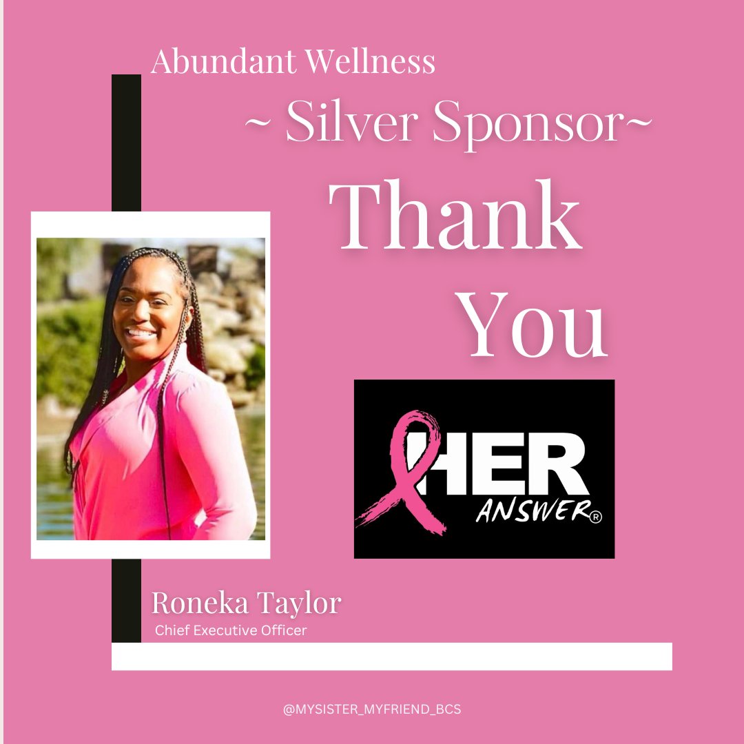 MySisterMyFrien's tweet photo. In our spotlight today is yet another generous sponsor and one who will also grace us with her presence at the event. A huge virtual hug goes out to this Silver Sponsor and HER Answer.
#thankyou #heranswer #community #health #wellness https://t.co/X5uvZG1q87