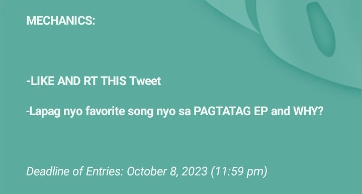 Kristine_2211's tweet photo. -GIVEAWAY ALERT-

=1 Winner of Gen ad tix for SB19 ONE ZONE FANMEET
=5 Winners of 200 Gcash 
Good Luck guys and enjoy💙
@SB19Official #SB19

See mechanics below.

Deadline of entries: October 8, 2023 (11:59 pm) https://t.co/9sroH3ca1x