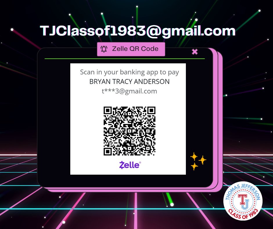 tjclassof1983's tweet photo. We're thrilled to invite you to contribute to the TJ Alumni Association!🌟To donate:

Scan the QR code below ⬇️
Enter your donation amount.
Confirm and send!

Every contribution, big or small, helps us create a memorable reunion and support the TJ Alumni Asso🙏❤️ #TJClassof83 https://t.co/vtFal8FCD5