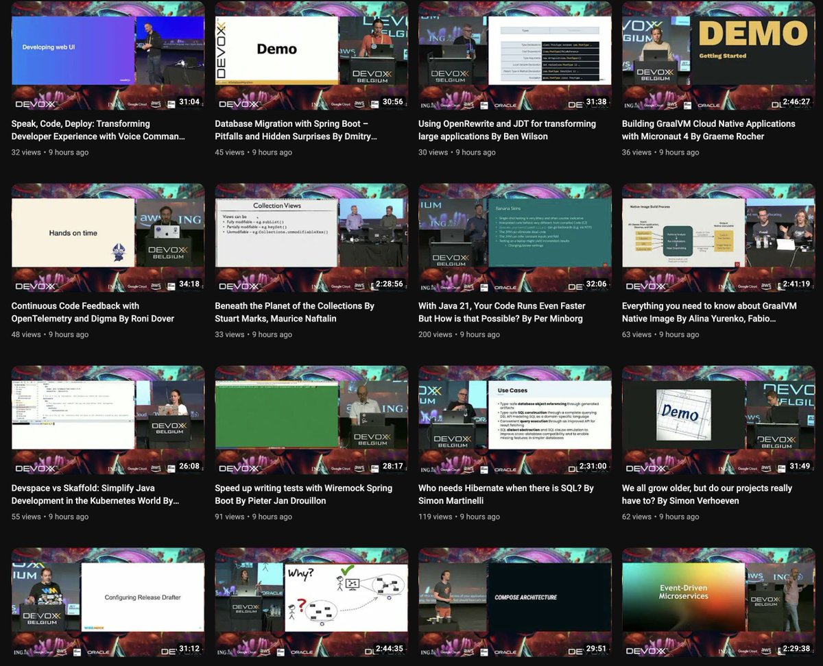 Good morning! The talks from the second day of Devoxx Belgium are available since last night 🔥 #Enjoy youtube.com/@DevoxxForever