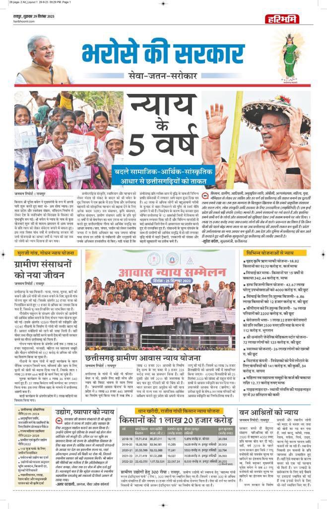 JanmanCg's tweet photo. गांव, गर��ब, किसान व अन्य सभी आमलोगों के साथ न्याय करने वाली भरोसे की सरकार, पांच वर्षो में लोगों के चेहरों पर खुशी लाने का काम किया. 
@bhupeshbaghel @ChhattisgarhCMO @amitabhjn @ipskabra @saumilchaubey @umeshkumishra https://t.co/v4K0D7yNro