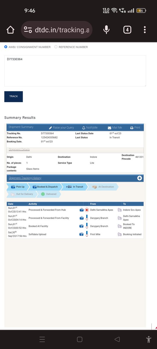 AYUSH_shukla13's tweet image. It's more than 72 hrs passed there is no update from the courier team. What type of worst services they are providing.
Is any product takes this much time to cover the destination.
@DTDCIndia @dtdcaustralia #worstserviceprovider