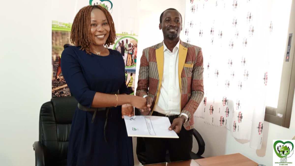 ongddb's tweet photo. l’ONG DDB a signé à son siège sis à okala Mikologo; un contrat d’Echange de Service avec la chaîne de télévision Gabonaise d’information en continu bilingue #Gabon24 . Un programme sur les questions environnementales et climatiques sera proposé à cet effet. https://t.co/Z4SYNFI5ED