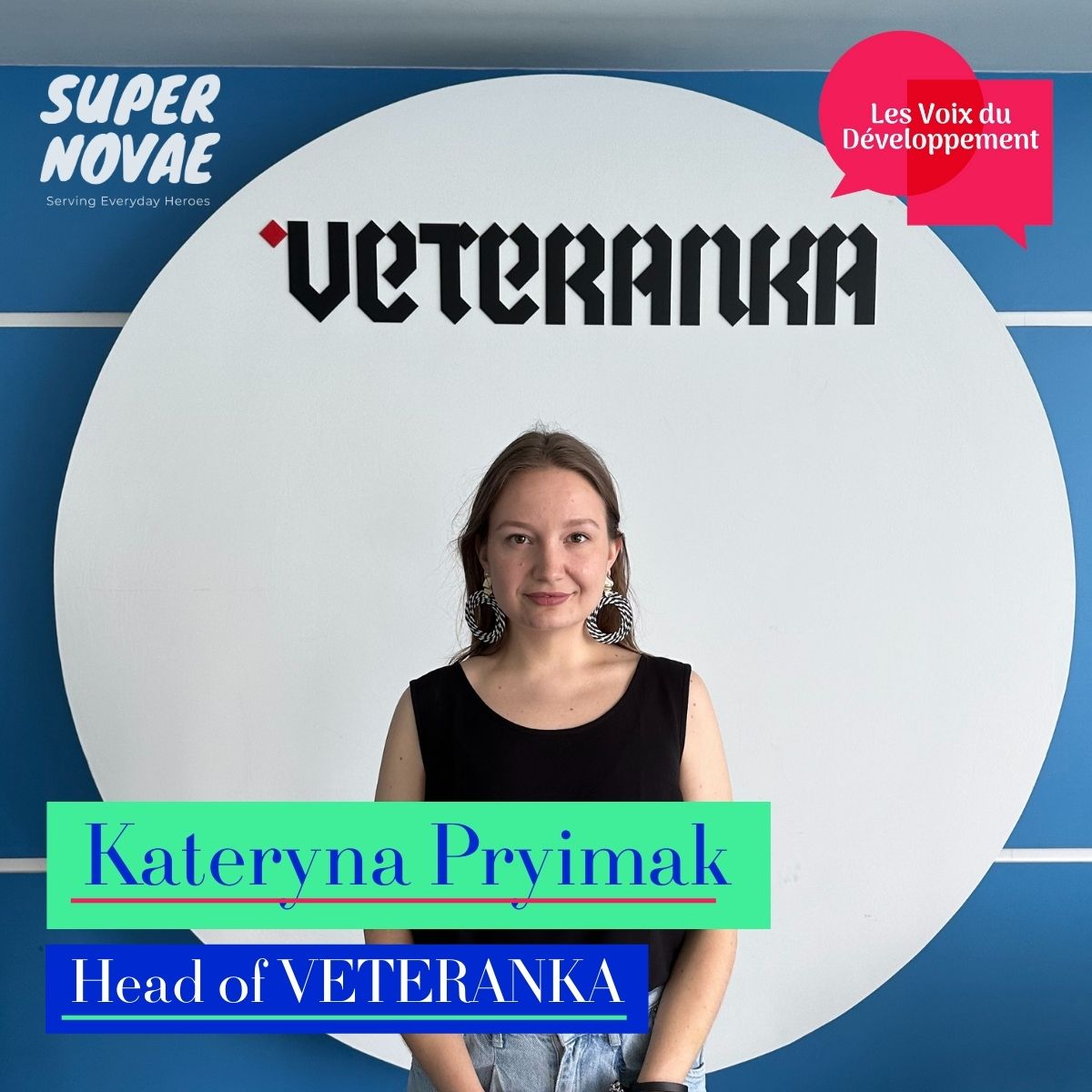 SuperNovaeNGO's tweet photo. 📢 New episode alert! 🎉 Join us for an inspiring conversation with Kateryna Pryimak, Head of @veteranka_ for women's rights in the Ukrainian army. Get ready to be swept away by her passion! Listen now: https://t.co/WQOKuFmFMz #VoicesOfDevelopment https://t.co/fVonjjh748