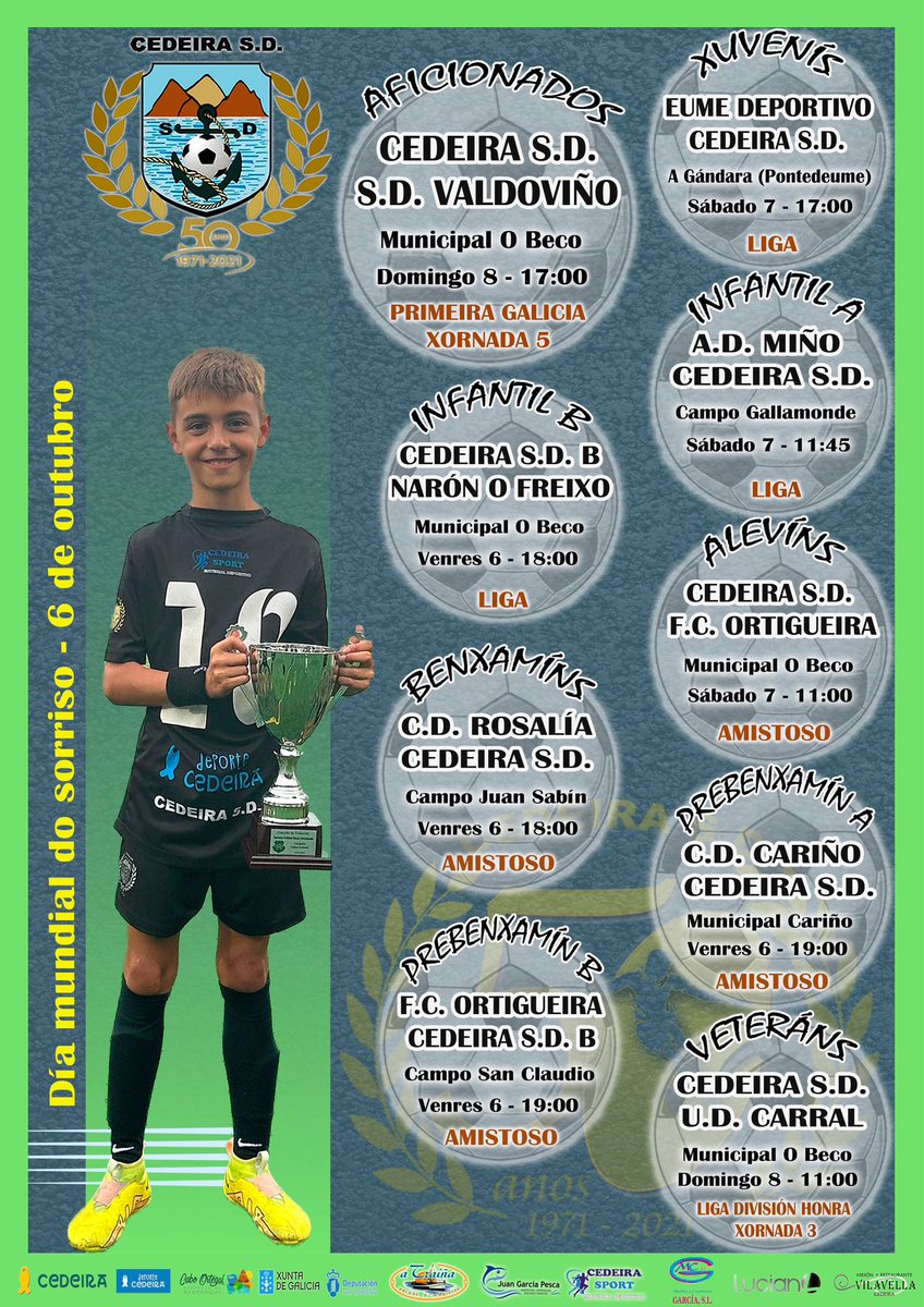 PARTIDOS DA FIN DE SEMANA
🖤🤍🎉👏💪

<a href="/SDCedeira/">CEDEIRA SD</a> <a href="/Cedeira_oficial/">Concello de Cedeira</a> <a href="/sd_valdovino/">Sd Valdoviño</a> <a href="/EumeDep/">Eume Deportivo</a> <a href="/_AD_MINO/">A.D. MIÑO</a> <a href="/naronfreixo/">naronfreixo</a> <a href="/FCOrtigueira/">FCOrtigueira</a> <a href="/rosaliavilaboa/">CD Rosalía de Vilaboa</a> <a href="/cd_carino/">CD CARIÑO</a> <a href="/carral_ud/">UDCarral</a> <a href="/futgal/">RFGF</a> <a href="/FutbolLfm/">LFM Fútbol</a> <a href="/comarcaenjuego1/">ʟᴀ ᴄᴏᴍᴀʀᴄᴀ ᴇɴ ᴊᴜᴇɢᴏ</a> <a href="/Bisbarraenxogo/">Bisbarra En Xogo</a> <a href="/MuchaCalidadG/">MUCHACALIDAD</a> <a href="/Depucoruna/">Deputación da Coruña</a> <a href="/Xunta/">Xunta de Galicia</a> <a href="/xeocabortegal/">Xeoparque Cabo Ortegal</a>