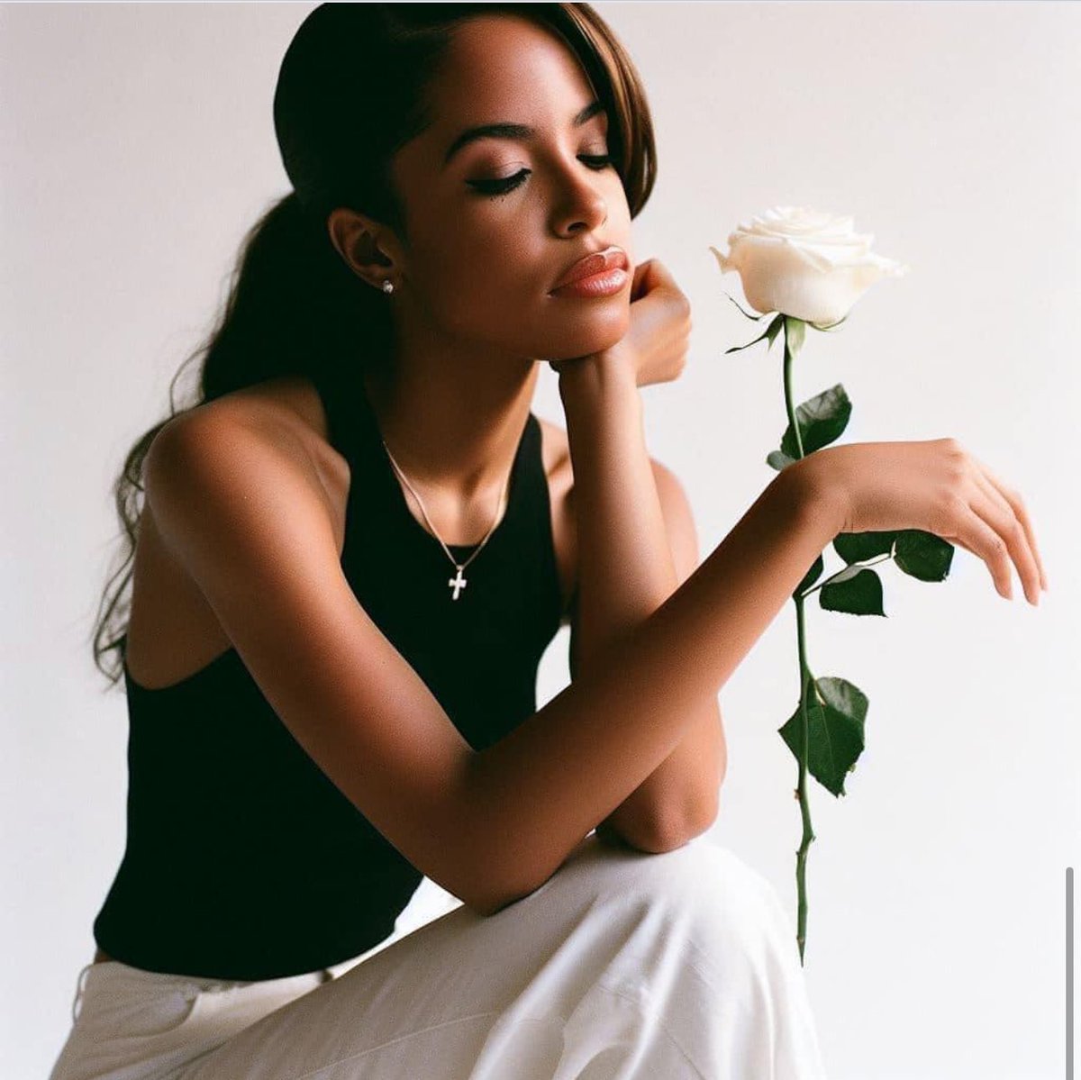 _AdoreRisha's tweet photo. Aaliyah AI part 2.😍🤍 
#Aaliyah #PrincessofR&amp;B https://t.co/jc4WaZKLKw