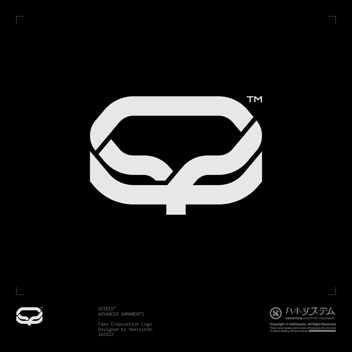 hakisystm's tweet photo. OSIRIS™ 
Advanced Armaments 

- 

Fake Corporation Logo 
Designed by @hakisystm
_  

[DM FOR COMMISSION OR COLLAB]  

#logotype #logo #modern #modernlogo #futuristic #futuristiclogo #cyberpunk #cyberpunklogo #fakelogo https://t.co/4MHfQ0FkOg