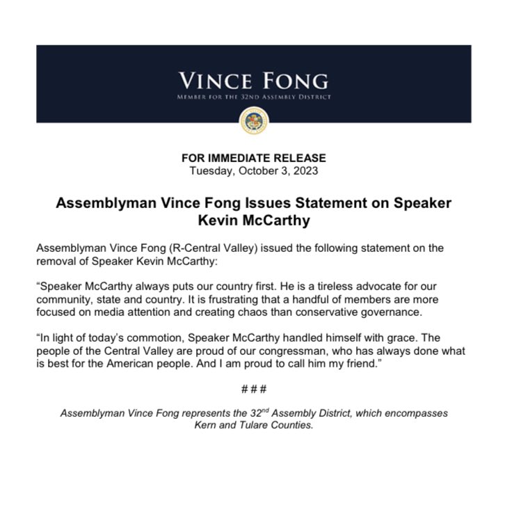 Assemblyman Vince Fong (@asmvincefong) on Twitter photo 