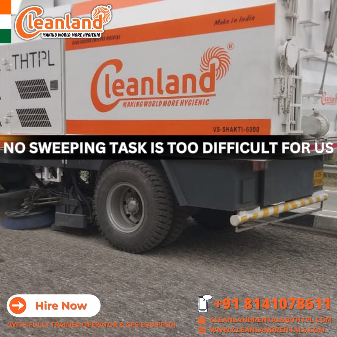 No Sweeping Task Is Too Difficult For Us

bit.ly/3RldfdL

#Cleanlandrentals #MakingWorldMoreHygienic 
#SweeperTruckRental #HireSweeperTruck #SweeperTruckHire #VacuumSweeperTruck #BestStreetSweeperTruck #SweeperTruckServices #VacuumRoadSweeperTruck #LongTermRental