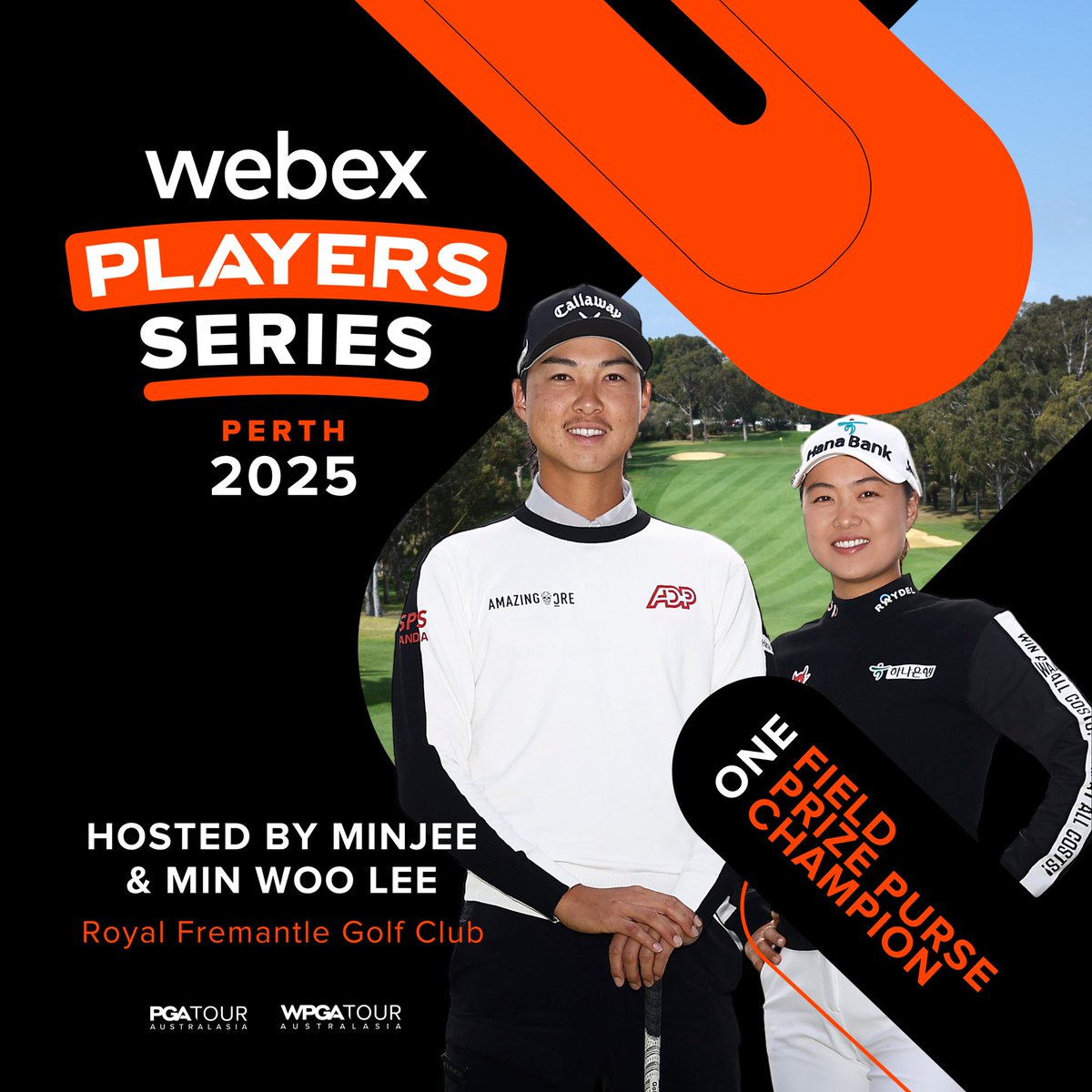 Locked in for three years 🤝 The @Webex Players Series is expanding to Perth with a new event hosted by @minjeegolf and @Minwoo27Lee on both the Challenger PGA Tour of Australasia and @WPGATour. From 2024/25, we'll have six events where women and men will compete against…