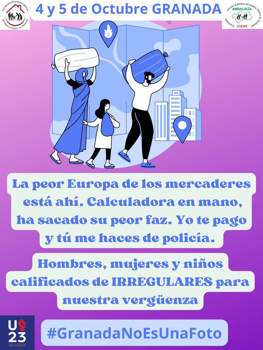 Existe un compromiso insuficiente por parte de los Gobiernos europeos para incorporar los derechos humanos en su política.  
La tragedia en el mar muestra la forma despiadada en que operan las mafias y traficantes con total impunidad. 
#EntreTodxsLoConseguiremos  
#TodxsAGranada