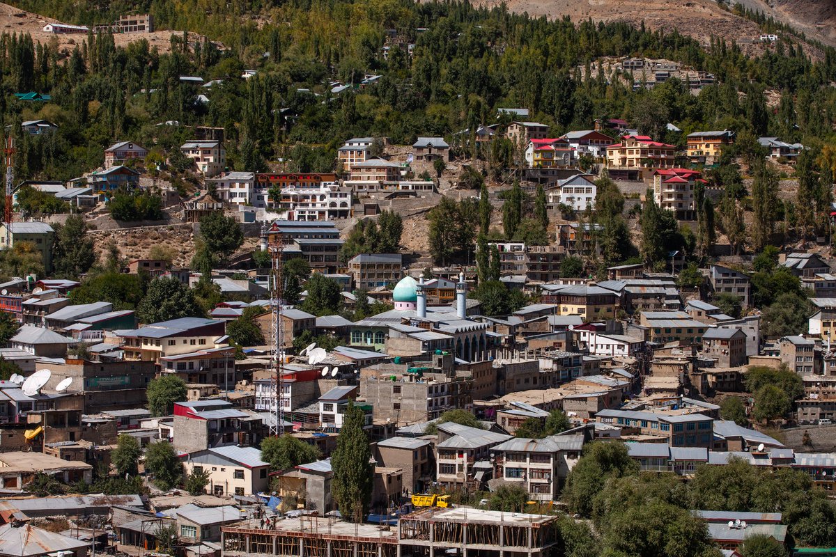 #kargil #Leh #ladakh #aerialview #market #people #women #houses #mosque