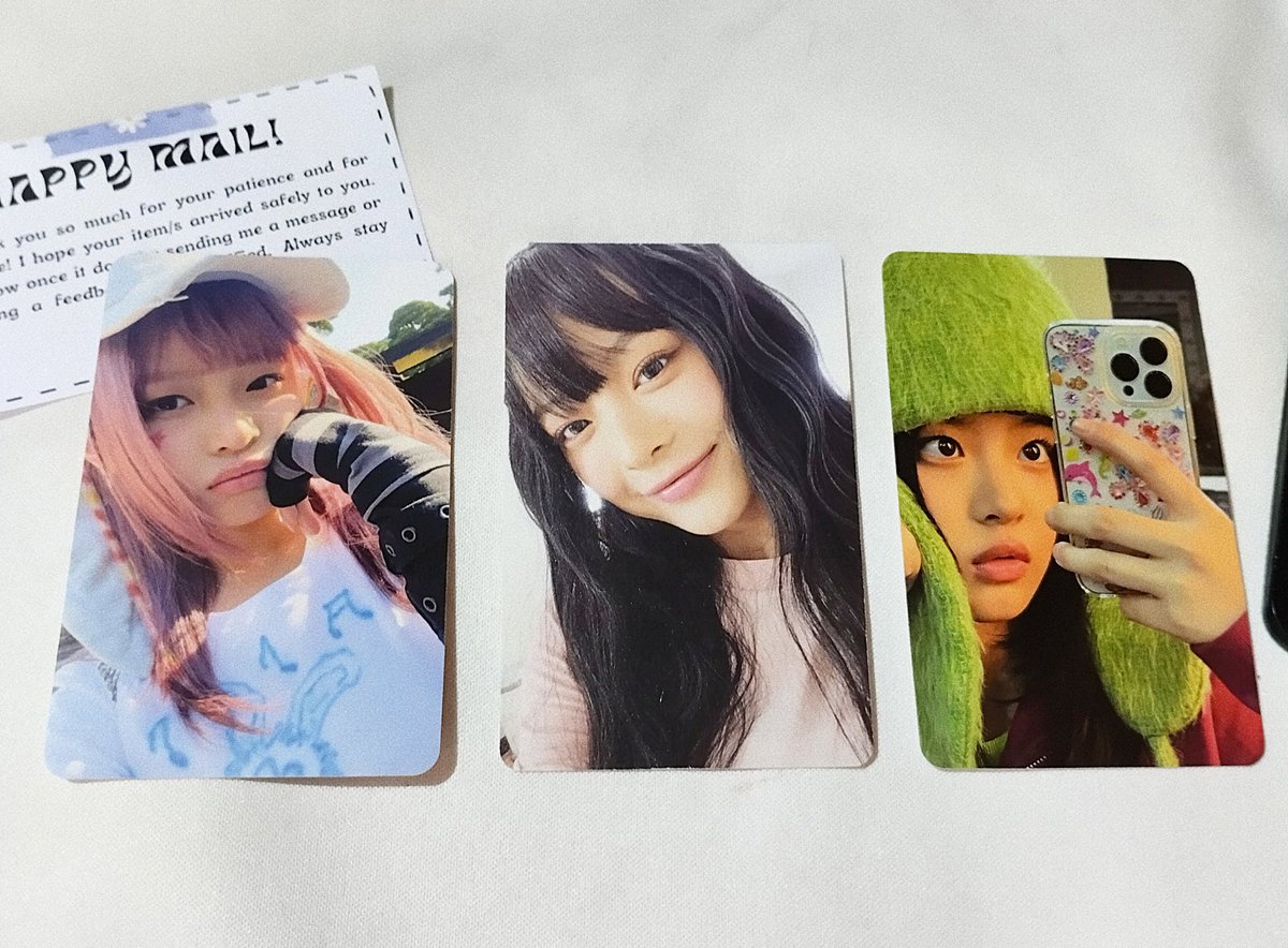 _heavenlyfics's tweet photo. ˖⁺ ⋆ ୭ *#ficsluvmails ! 🪽 💭
⋆ ˚⋆୨୧ #jwified ꒱ ↷*
— hello @jwibuy ! my hanni pcs arrived safely and they're so sparky in person >< thank you as well for being an accommodating seller! 'til our next transaction po! ఇ ◝‿◜ ఇ https://t.co/4Z6jBdopOQ