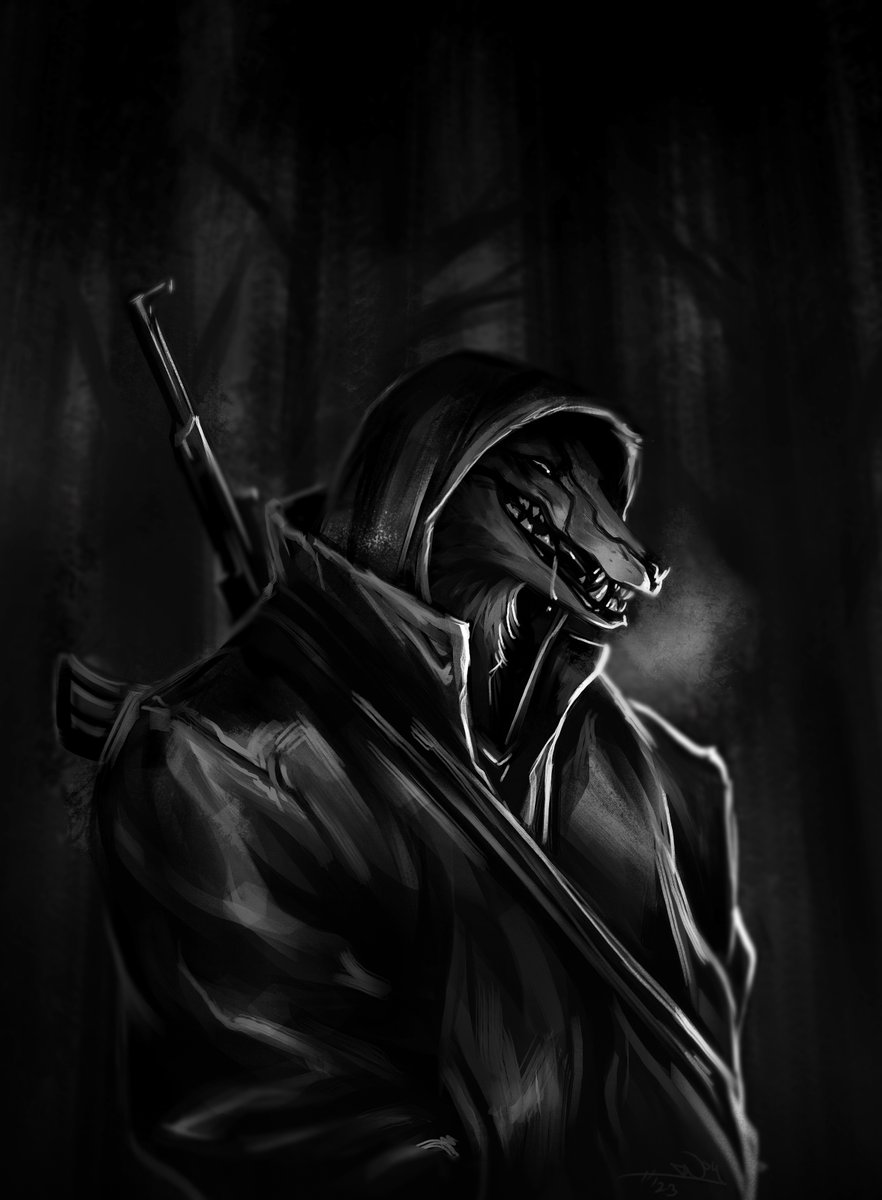 NoteszB's tweet image. Unofficial Inktober 2023_03. 
Love this game =w=  
_
#inktober #unofficialinktober #Darkwood #Wolfman
 _