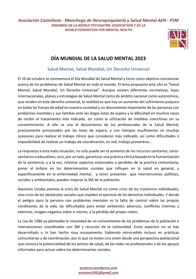 AEN Salud Mental tweet media