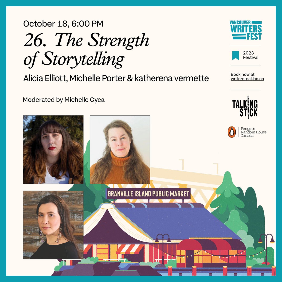 We're proud to co-present Indigenous programming at this year's <a href="/VanWritersFest/">Vancouver Writers Fest</a>. Award-winning  Indigenous authors Alicia Elliott, Katherena Vermette, and Michelle Porter will speak to the process of writing their moving stories. Get your tickets today writersfest.bc.ca/2023-festival-…