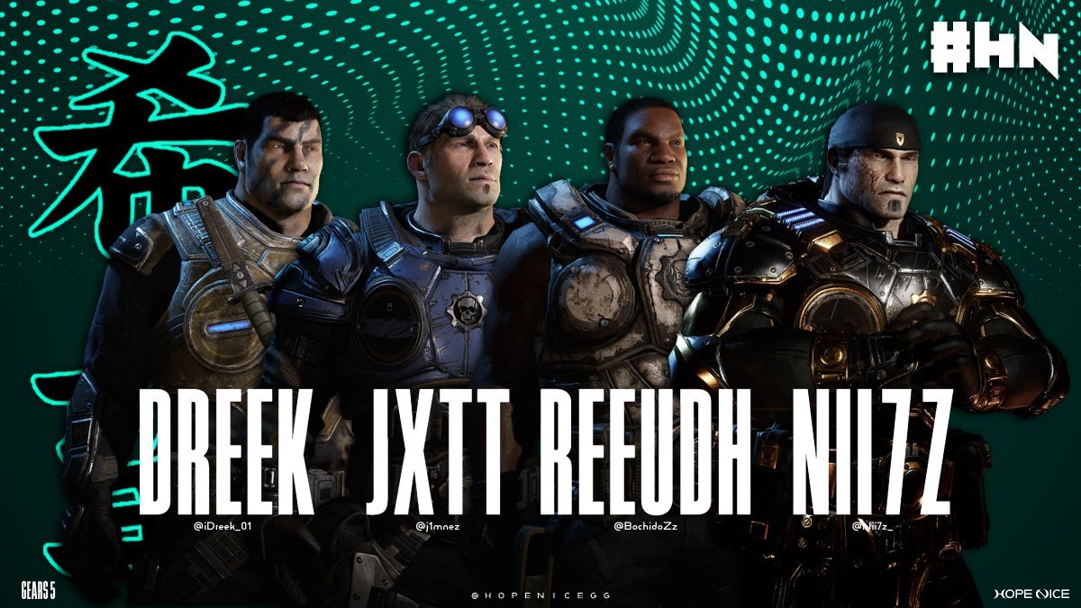 #HN | Presentación de roter
 
En esta noche vamos a presentar a un roster de Gears 5 y ellos vienen con todo!! 
Son unos chicos que tienen  mucho talento, unas ganas de crecer y ustedes  deben de saber  que son unas cosas bárbaras en el juego.

Y también, ellos nos estarán