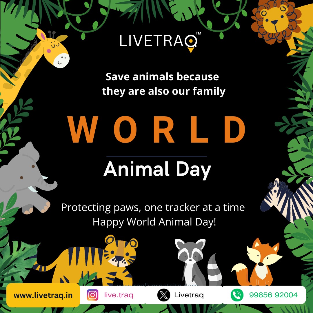 'Every wag of their tail, every purr, and every adventure they embark on is precious. With pet trackers, we ensure their safety and celebrate their boundless spirit. 🐾 Happy World Animal Day! 🌍🐶🐱 #PetTrackers #ProtectingPets #WorldAnimalDay #FurEverLoved'