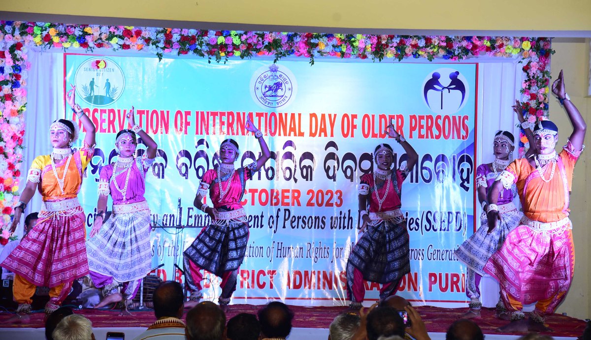 2023 International Day of Older Person observance in Puri Kalyan Mandap . The initiative is officially inaugurated by Respected ADM Puri, DSSO Puri &amp; CDMO Puri . A cultural Event and prize distribution  were placed during this programme.