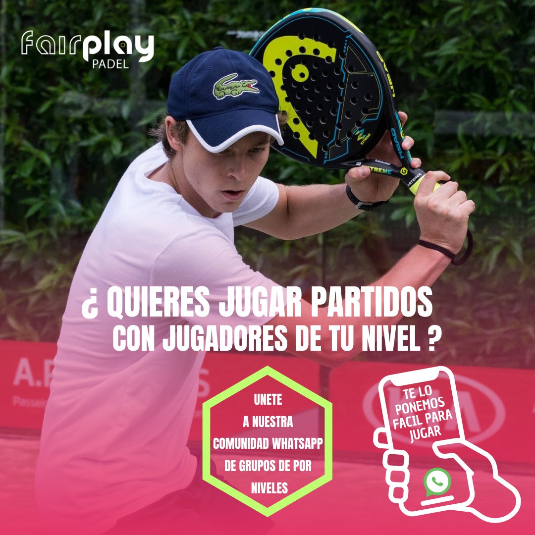 Únete a la Comunidad Whatsapp de Grupos por Nivel de Fairplay. Y verás lo fácil que es jugar partidos con gente de tu nivel a las horas que te van bien‼️
Ingresar 👉 linktr.ee/fairplaypadelb…
#fairplaypadel #padel #americanaspadel #partidospornivel #comunidadfairplay