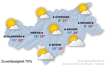 wetter.provinz.bz.it
Wetter heute: Recht sonnig