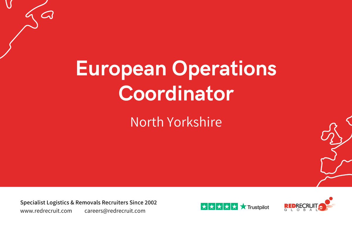 Redrecruit's tweet photo. We are seeking an #EUOperationsCoordinator to join our client a UK #Freight and #Logistics company in #NorthYorkshire

https://t.co/wHdwiXUAGI

#jobs #vacancies #careers #hiringnow #jobsearch #recruiting #employment #recruitmentagency #jobsinnorthyorkshire #northyorkshirejobs https://t.co/FgxJd7veYD