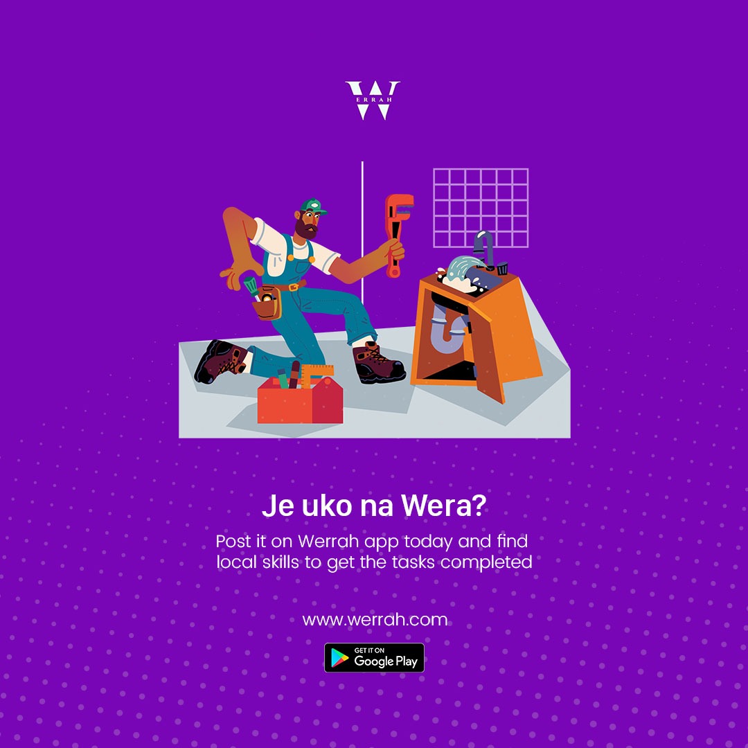 WerrahApp's tweet photo. Get all your repairs done by connecting with professionals on Werrah App today.
https://t.co/9WEMHJhv61
#Werrah #IkoKaziKE #Wera #Freelancers #jobs #bluecollarjobs https://t.co/MY9HTbFY3M