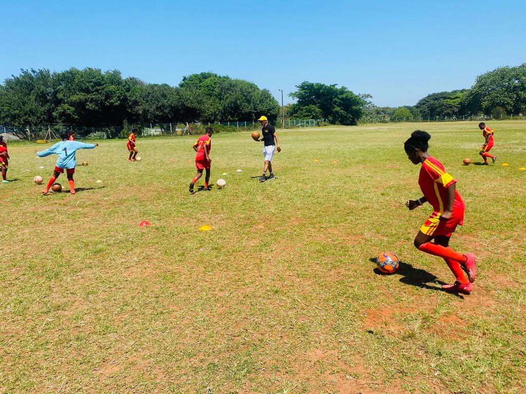 MTN_Football's tweet photo. The countdown to the #MTN8Final is on! As we gear up to a thrilling final this weekend, we are also investing time into soccer clinics in KZN with our #MTN8 legends, @TyrenArendse and @Brilliekhuzwayo! - nurturing young talent, passion, and teamwork. #WafaWafa #CountdownToFinal https://t.co/LaR4w8zWz8