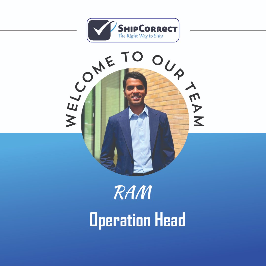 ShipCorrect's tweet image. #WelcomeRam #OperationsMaestro #StreamliningSuccess #TeamShipCorrect #NewLeadership #OperationsHead #WelcomeAboard #OperationalExcellence #ShipCorrectTeam