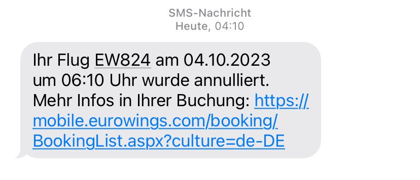 Aus der Kategorie: Die schönsten SMS bei Geschäftsreisen 👌🏼🤷🏼‍♂️ Nachts, 2h vor Abflug … ein Traum! 😴