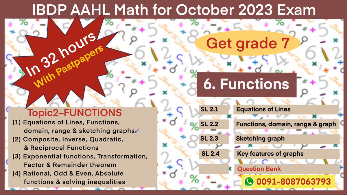 IB Math AAHL For October 2023 Lesson–6| IB MATH FULL COURSE| IB EQUATION... youtu.be/R09wBP00KME?si… via @YouTube