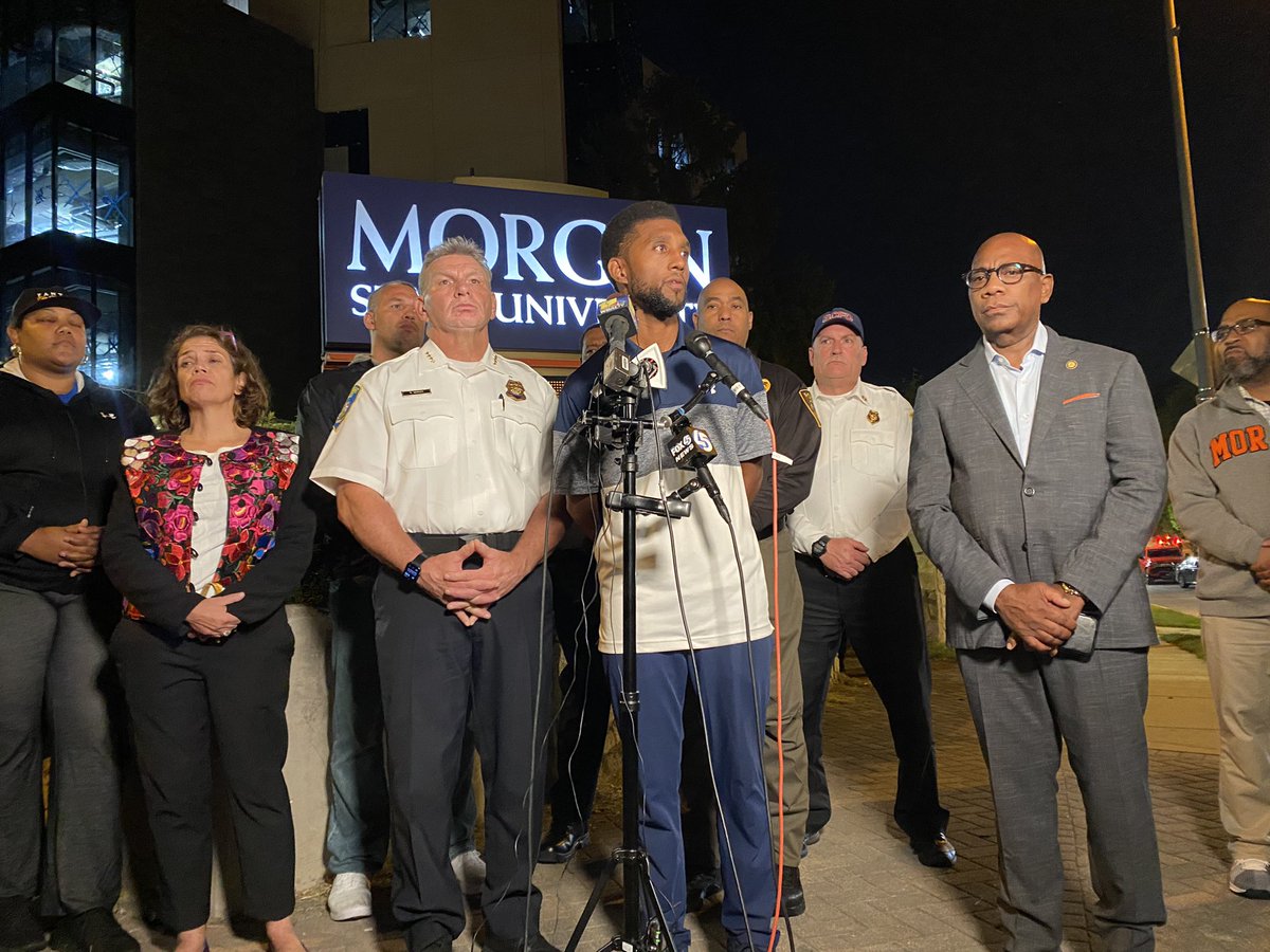 Tommie Clark (@tommieclarkwbal) on Twitter photo BREAKING: Five people shot ages 18 to 22. Four of those are students. All expected to be ok. No suspect information. Scene remains active. <a href="/wbaltv11/">WBAL-TV 11 Baltimore</a> BREAKING: Five people shot ages 18 to 22. Four of those are students. All expected to be ok. No suspect information. Scene remains active. <a href="/wbaltv11/">WBAL-TV 11 Baltimore</a>