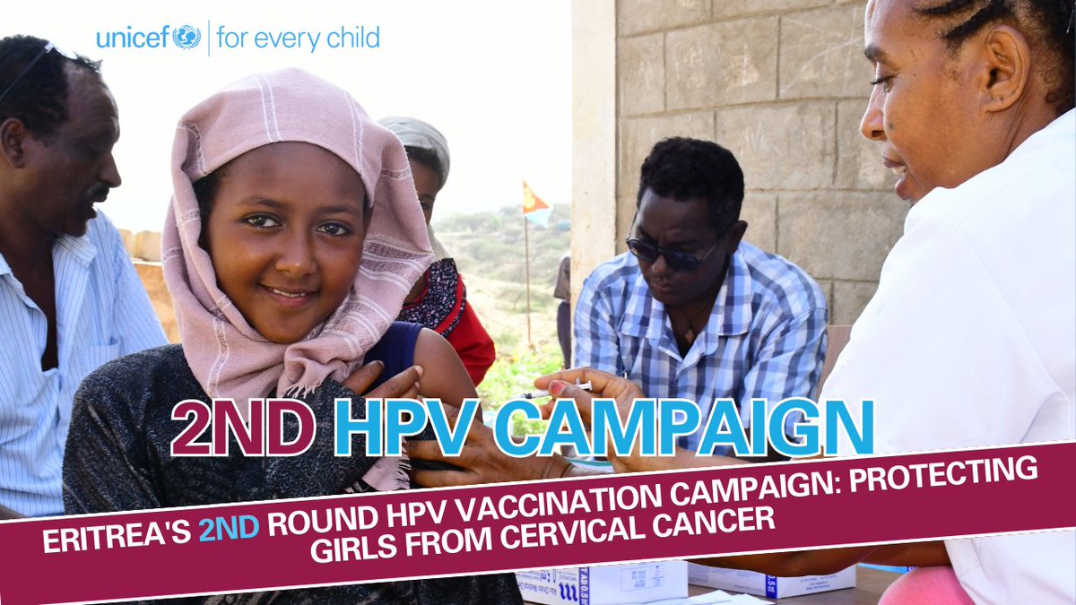 Watch how 🇪🇷 #Eritrea's Ministry of Health, w/ support from partners, successfully completed 2nd round of #HPVvaccination, protecting #girls from cervical cancer. A significant step in safeguarding their health and future! 

 #ForEveryChild

📽️Watch on YT: youtu.be/gRiktO-dRwQ