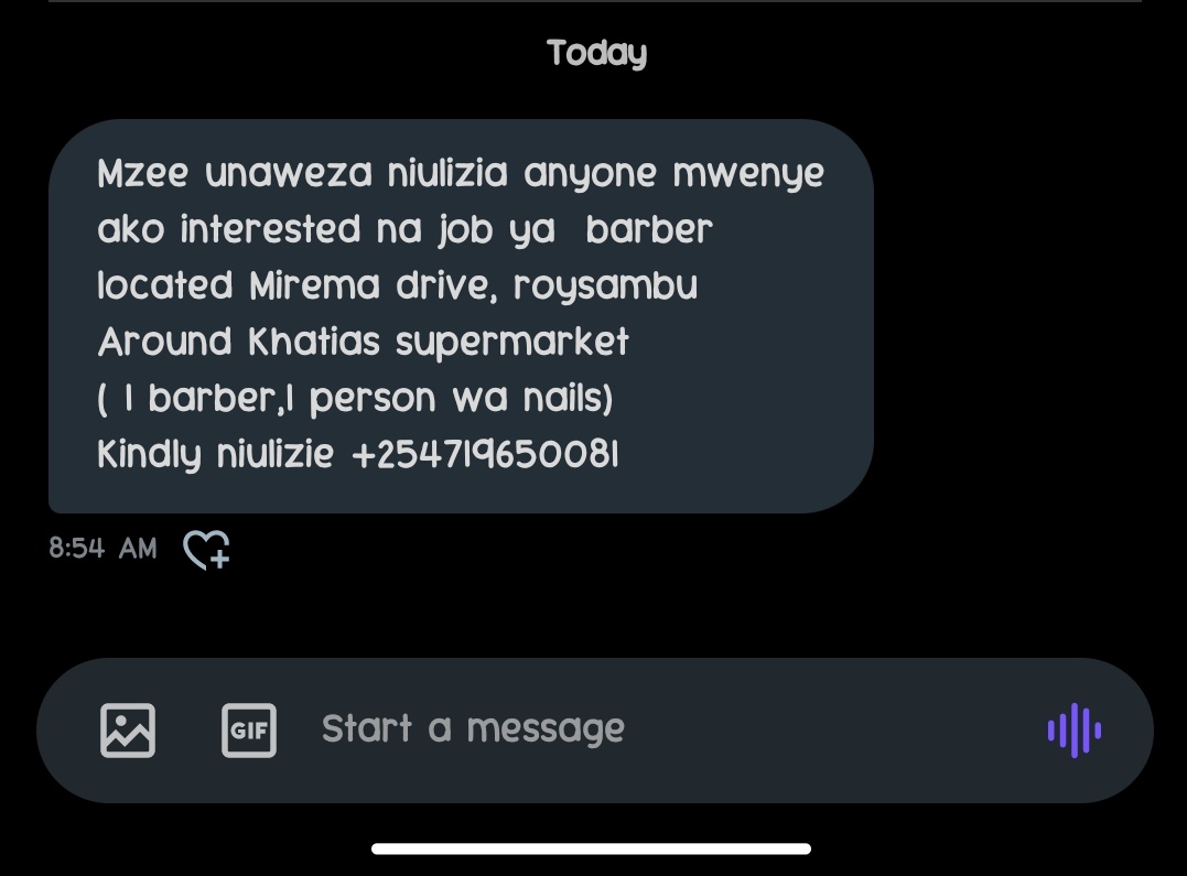 johnmtongoi's tweet photo. Retweet widely someone on you TL somewhere needs this job. #IkoKaziKE https://t.co/RXfevgADRL
