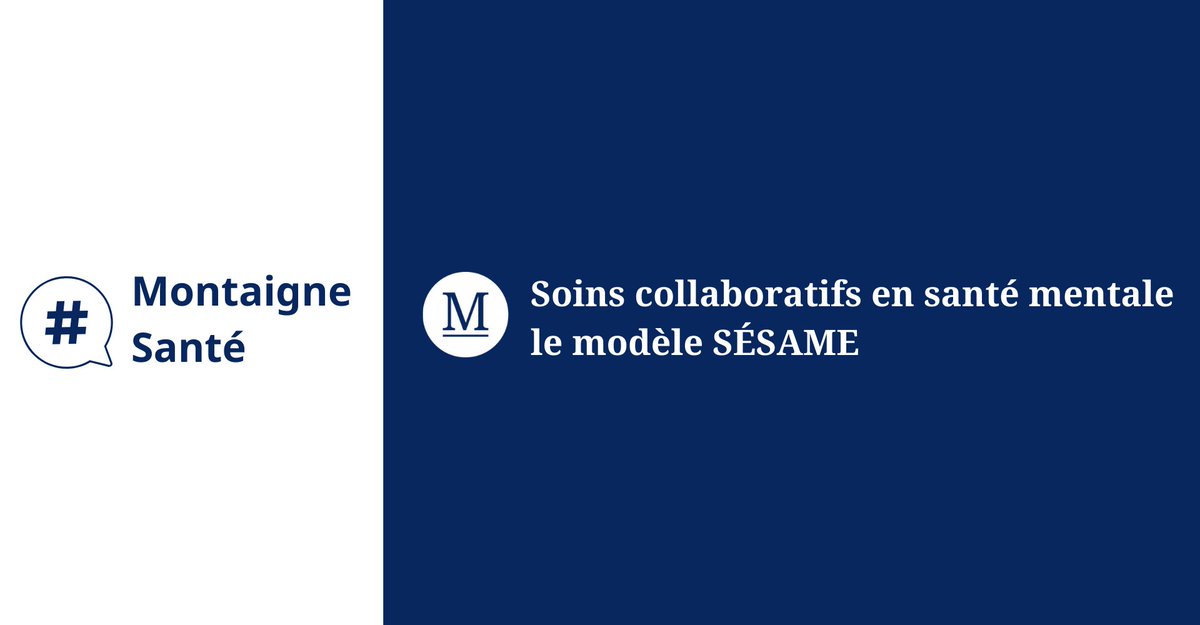 Institut Montaigne (@i_montaigne) on Twitter photo #MontaigneSanté 🩺 Dans la continuité de sa séquence sur les enjeux de prévention et d’accès aux soins, <a href="/i_montaigne/">Institut Montaigne</a> dévoile une initiative inédite en France : le modèle SÉSAME, 1er pilote des soins collaboratifs dans la prise en charge des troubles de #santémentale #THREAD (1/7) #MontaigneSanté 🩺 Dans la continuité de sa séquence sur les enjeux de prévention et d’accès aux soins, <a href="/i_montaigne/">Institut Montaigne</a> dévoile une initiative inédite en France : le modèle SÉSAME, 1er pilote des soins collaboratifs dans la prise en charge des troubles de #santémentale #THREAD (1/7)