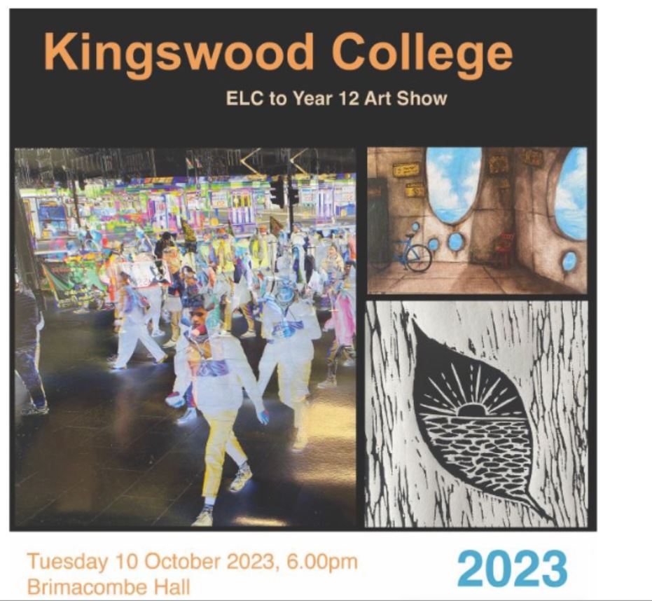 Join us on Tuesday 10 October at 6.00pm for the opening of the ELC – Year 12 Art Show in Brimacombe Hall. The exhibition will then be open from 8.30am-3.00pm Wednesday and Thursday and 8.30am-12.00pm on Friday.